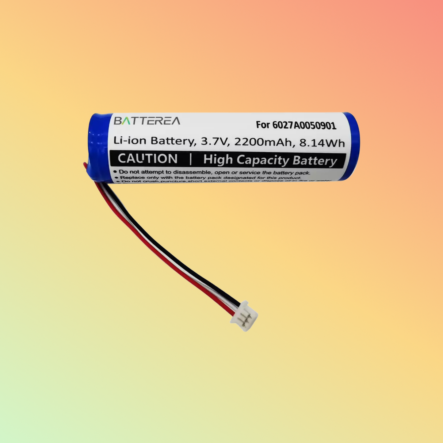 BATTEREA 3.7V 2200mAh replacement for TomTom Urban Rider, replaces 6027A0050901, Li-ion