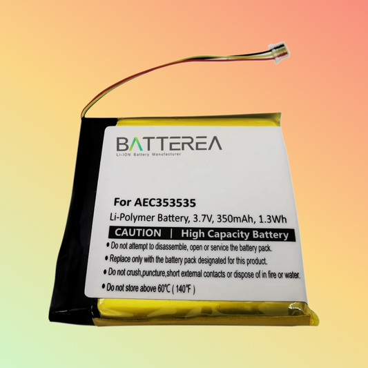 BATTEREA 3.7V 350mAh battery replacement for Beats Solo 2.0 Solo 3.0 replaces AEC353535 Li-Polymer