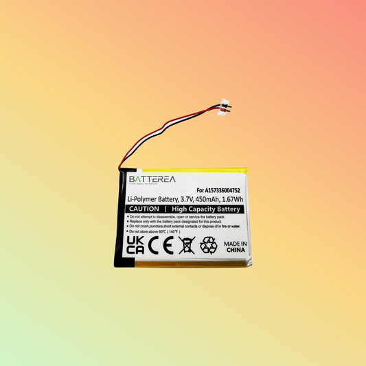 BATTEREA 3.7V 450mAh battery repalcement for Samsung YP-T10 replaces A157336004752 Li-Polymer