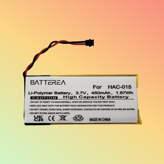 BATTEREA 3.7V 450mAh Replacement Battery for Nintendo Switch Controller HAC-015 HAC-016