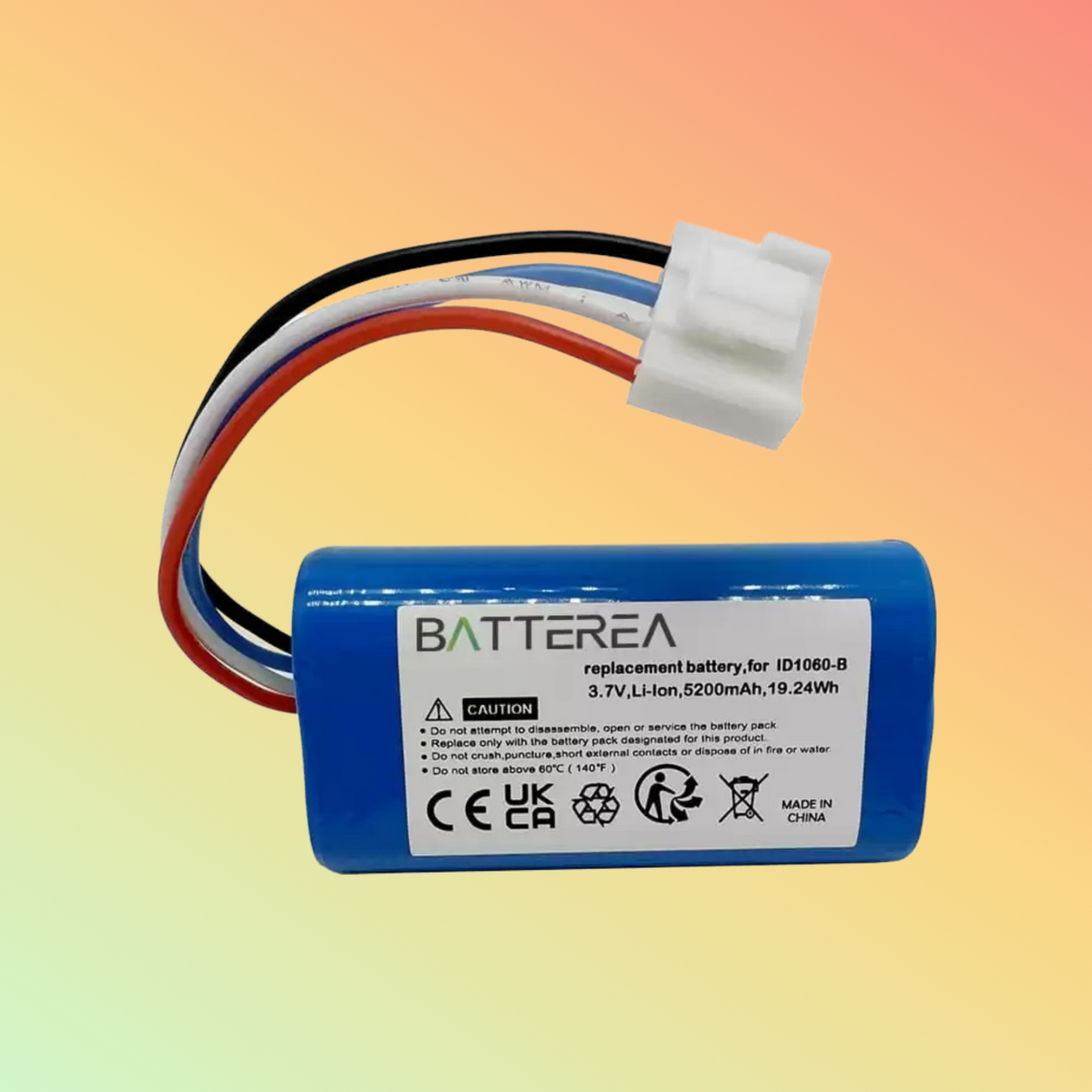 BATTEREA 3.7V 5200mAh Replacement for JBL Flip 5, replaces ID1060-B,Li-ion