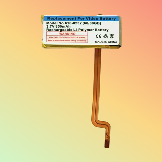 BATTEREA 3.7V 650mAh replacement for Apple iPod 5th – 7th Generation replacement battery for 616-0232