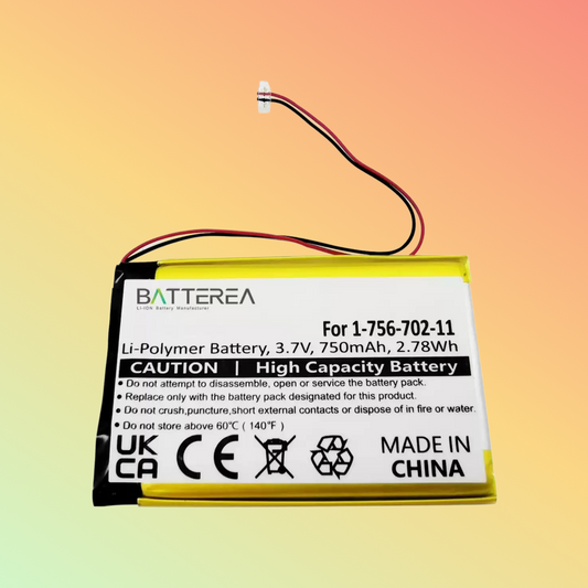 BATTEREA 3.7V 750mAh replacement for Sony NWZ-A720, replaces 1-756-702-11 Li-Polymer