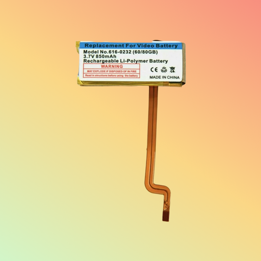 BATTEREA 3.7V 850mAh Replacement Battery for iPod 5th gen Video 60GB 80GB Classic 6th 160GB Thick li-polymer