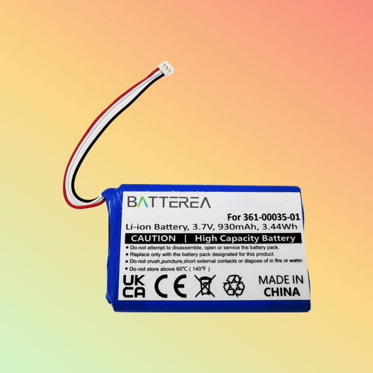 BATTEREA 3.7V 930mAh Replacement battery for Garmin Nuvi 1200, replaces 361-00035-01, Li-ion