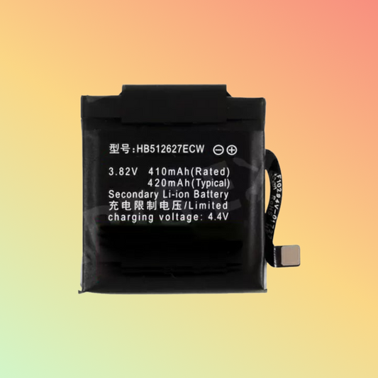BATTEREA 3.8V 410mAh battery replacement for Huawei Watch GT/GT2 46mm replaces HB512627ECW+