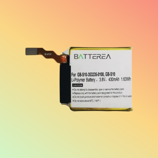 BATTEREA 3.8V 430mAh battery replacement for Sony Smartwatch 3 SWR50 replaces GB-S10-353235-0100 GB-S10 Li-Polymer