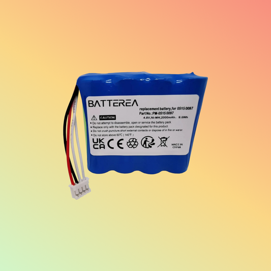 BATTEREA 4.8V 2000mAh replacment battery for Testo 350 Control 454 control, replaces 0515 0097, Ni-MH battery