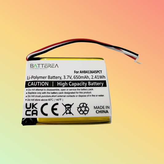 BATTEREA 650mAh 3.7V battery replacement for Sennheiser PXC 550 replaces AHB413645PCT Li-polymer