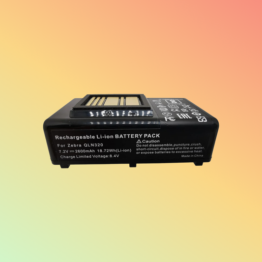 BATTEREA 7.2V 2600mAh Replacement Battery for Zebra mobile Printer, compatible with Zebra QLn220 (HC), ZQ500, ZQ510, ZQ520, ZQ610, and ZQ620,lithium ion battery
