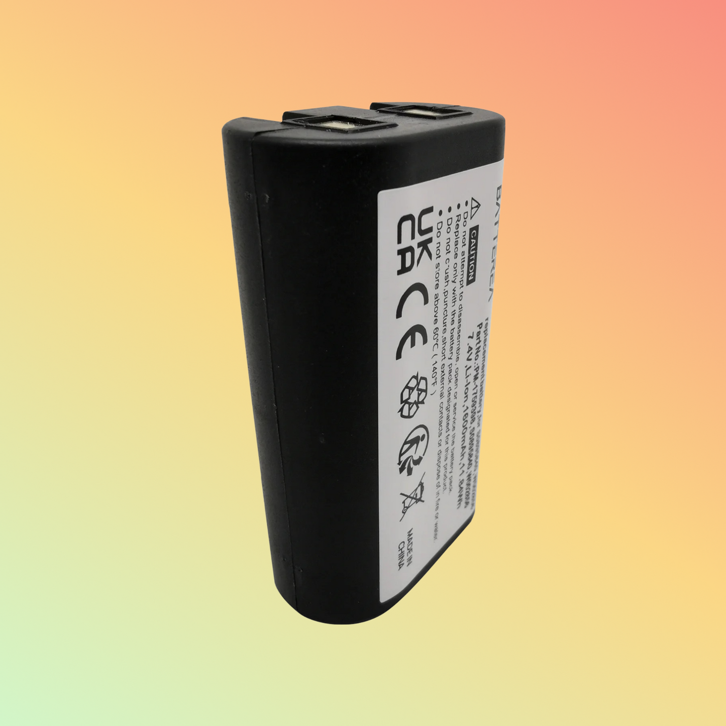 BATTEREA 7.4V 1600mAh replacement battery for DYMO LabelManager 360D, LabelManager 420P, replaces 1759398, S0895840, W002856, Li-ion