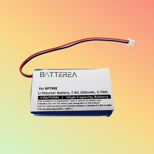 BATTEREA 7.4V 500mAh replacement battery for Dogtra EDGE remote dog training Collar, Edge RX, replaces BP74RE, Li-polymer