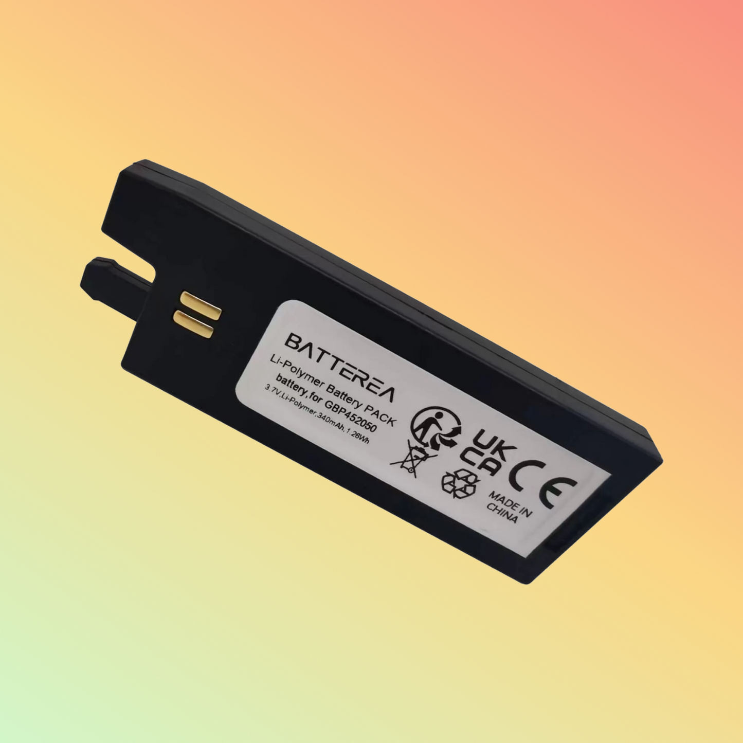 BATTEREA Auto-Tuner battery replacement for Gibson G-Force System replaces  GBP452050 3.7V 340mAh