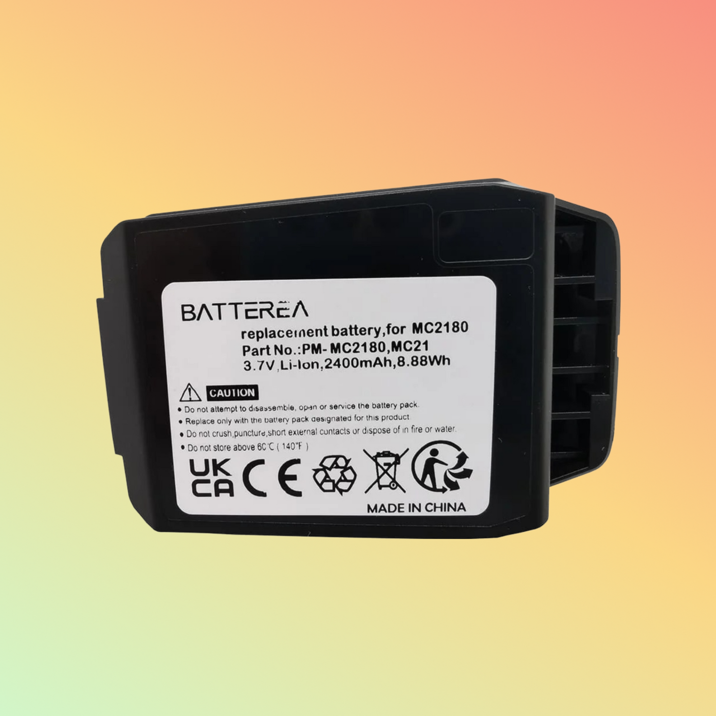 BATTEREA Barcode Replacement Battery for Motorola MC21 MC2100 MC2180 Li-ion 2400mAh,3.7V