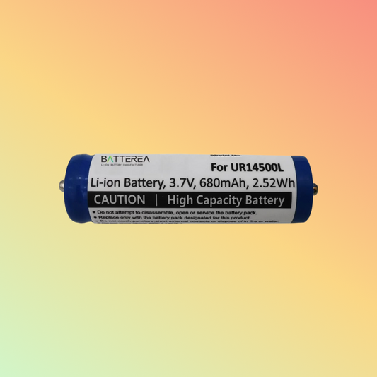 BATTEREA Battery Replacement for Braun 5751, 5-series, replaces 67030718 67030924 UR14500L 3.7V 680mAh Li-ion