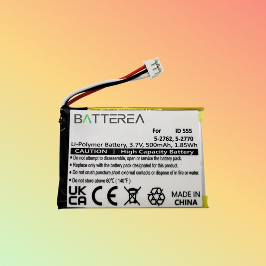 BATTEREA replacement battery for Philips ID 555 replaces 5-2762 5-2770 Li-polymer 500mAh 3.7V