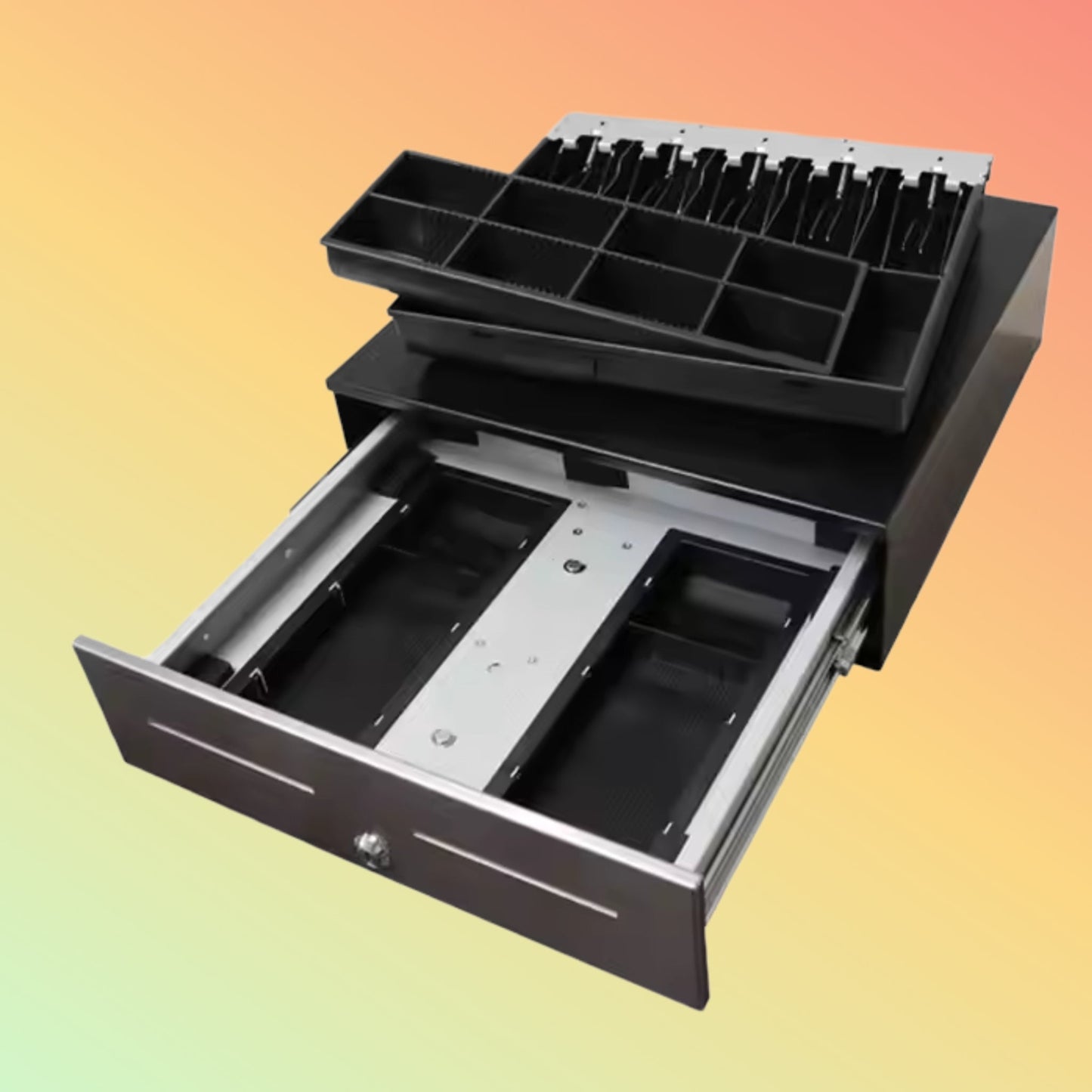 MAKEN Supermarket Cash Register POS System Metal Case RJ11 4 Bill 8 Coin Manufacturer Cash Drawer