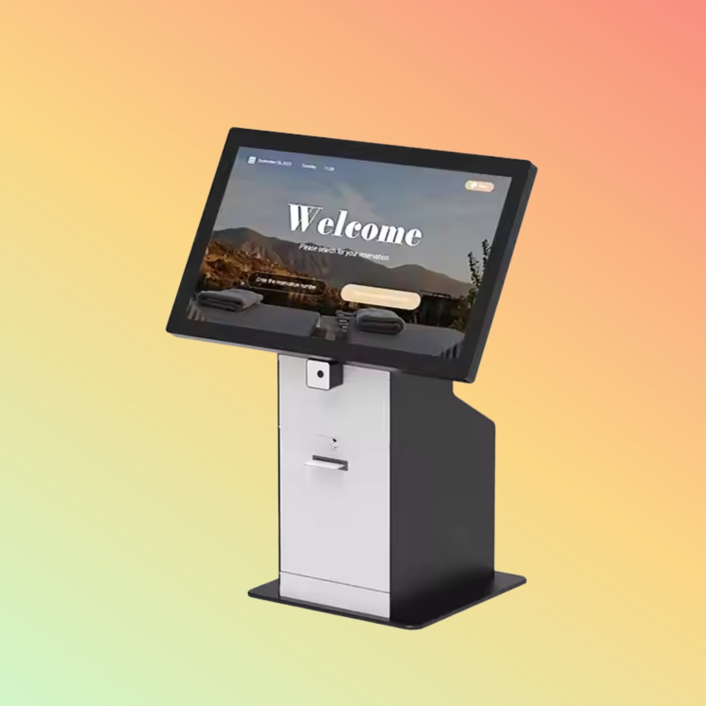 MAKEN 21.5 inch Restaurant Unattended Desktop automatic touch fast food self ordering payment pos terminal ordering kiosk