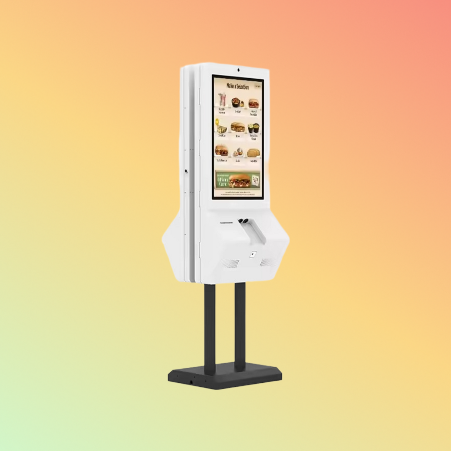 MAKEN 32 inch floor stand fast food touch screen self payment machine self-sevice ordering kiosk