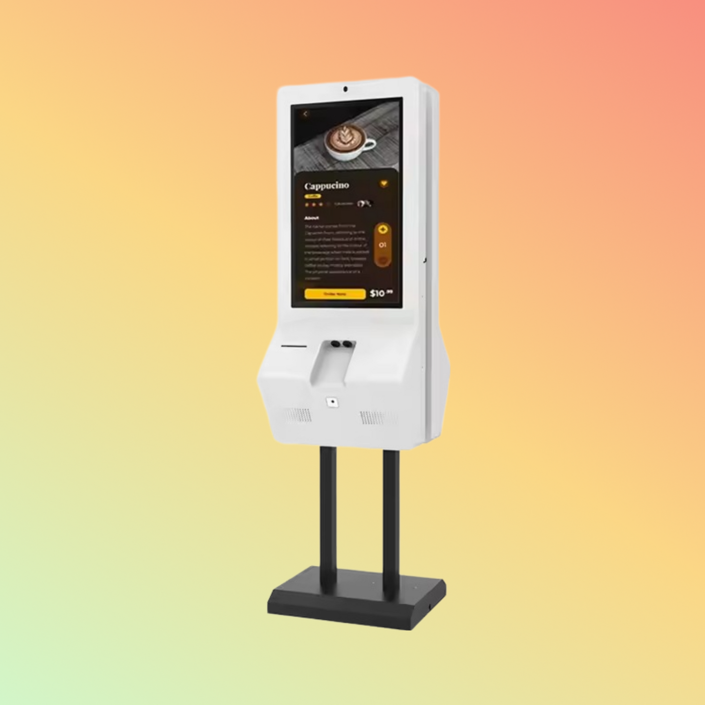 MAKEN 32 inch floor stand fast food touch screen self payment machine self-sevice ordering kiosk