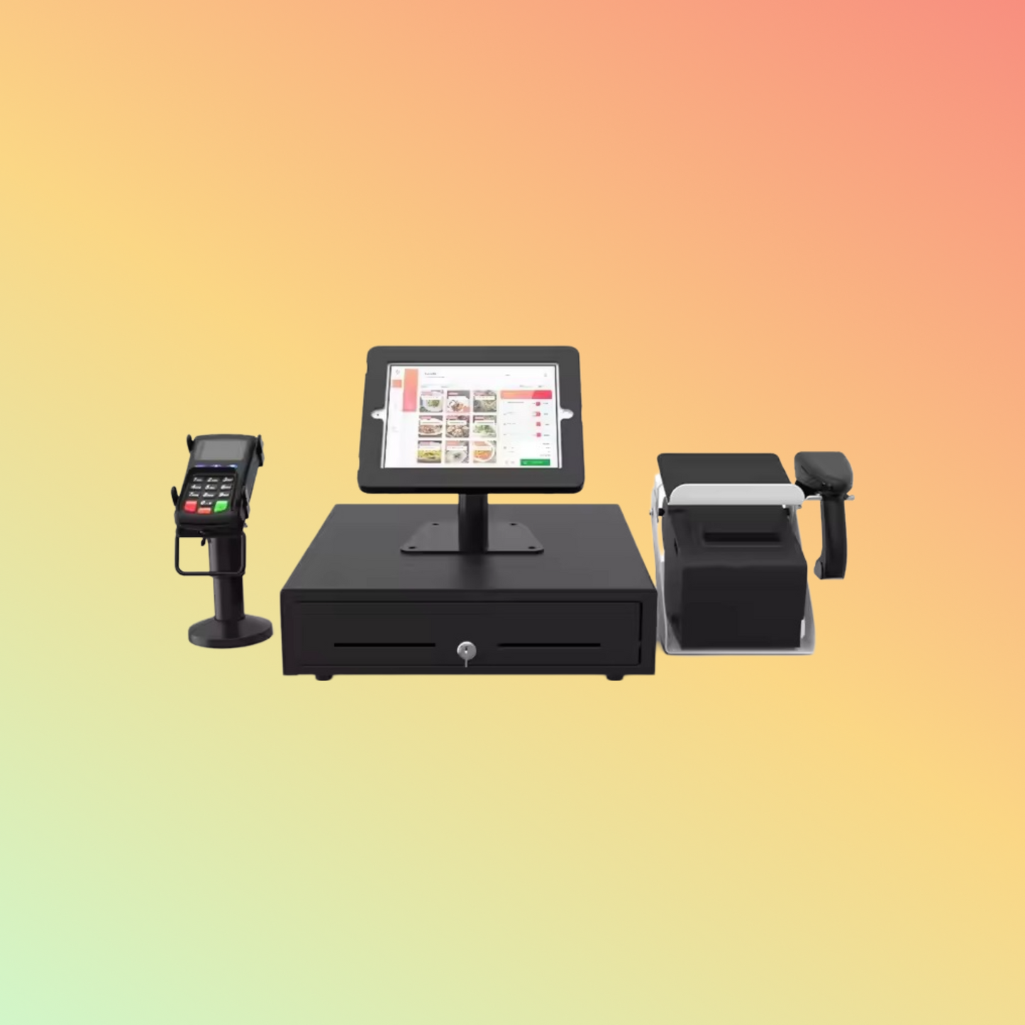 MAKEN Popular classics POS terminal solution cash drawer pos solution for supermarket