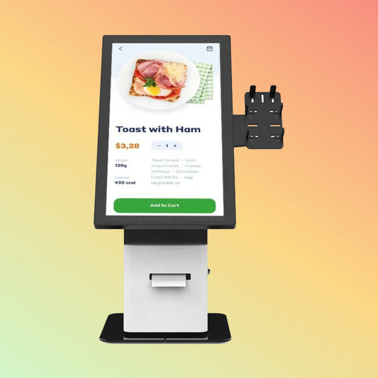 1️⃣ "POSTECH PT-R215 21.5” self-service kiosk for restaurants &amp; retail."