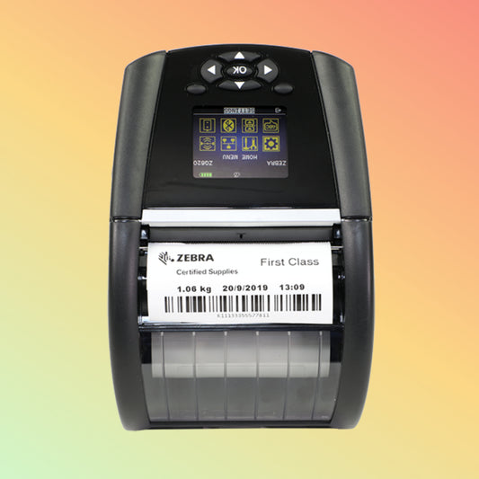 "Zebra ZQ620 Plus Healthcare Mobile Printer with large display and durable build."