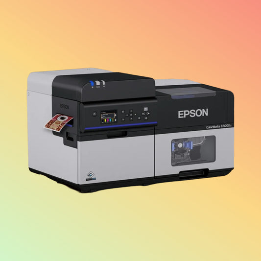 Epson ColorWorks C8010 printer with USB interface, front view.