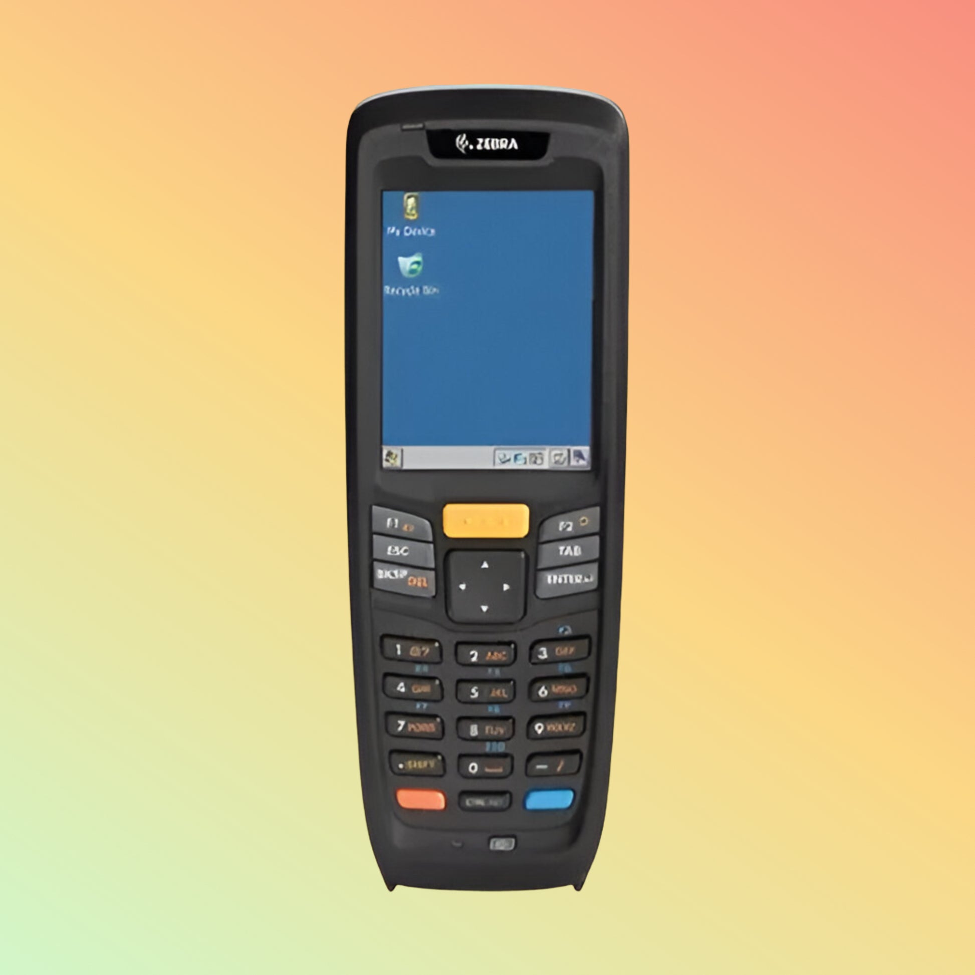 MC2100 scanning a barcode in a warehouse