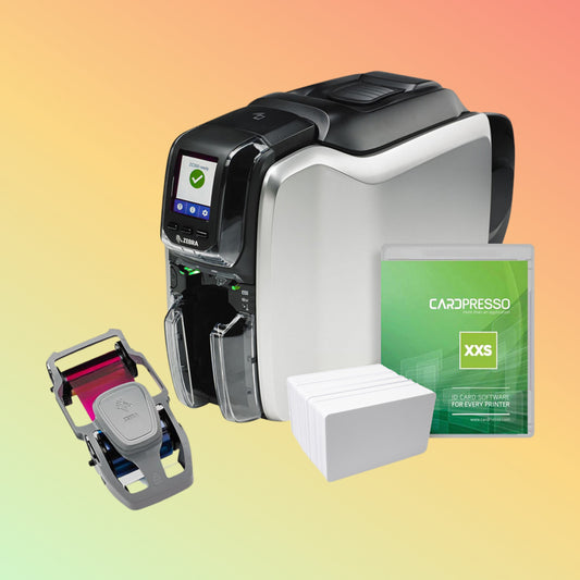 Zebra ZC300 ID Card Printer compact front view