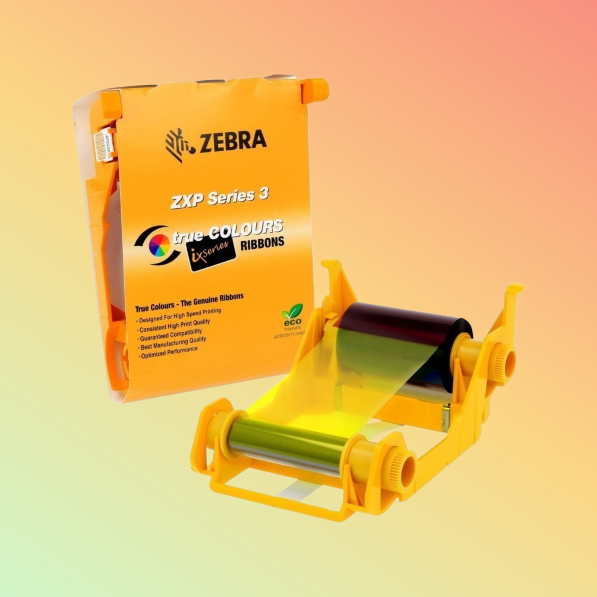 Full color ribbon cartridge for Zebra ID printers
