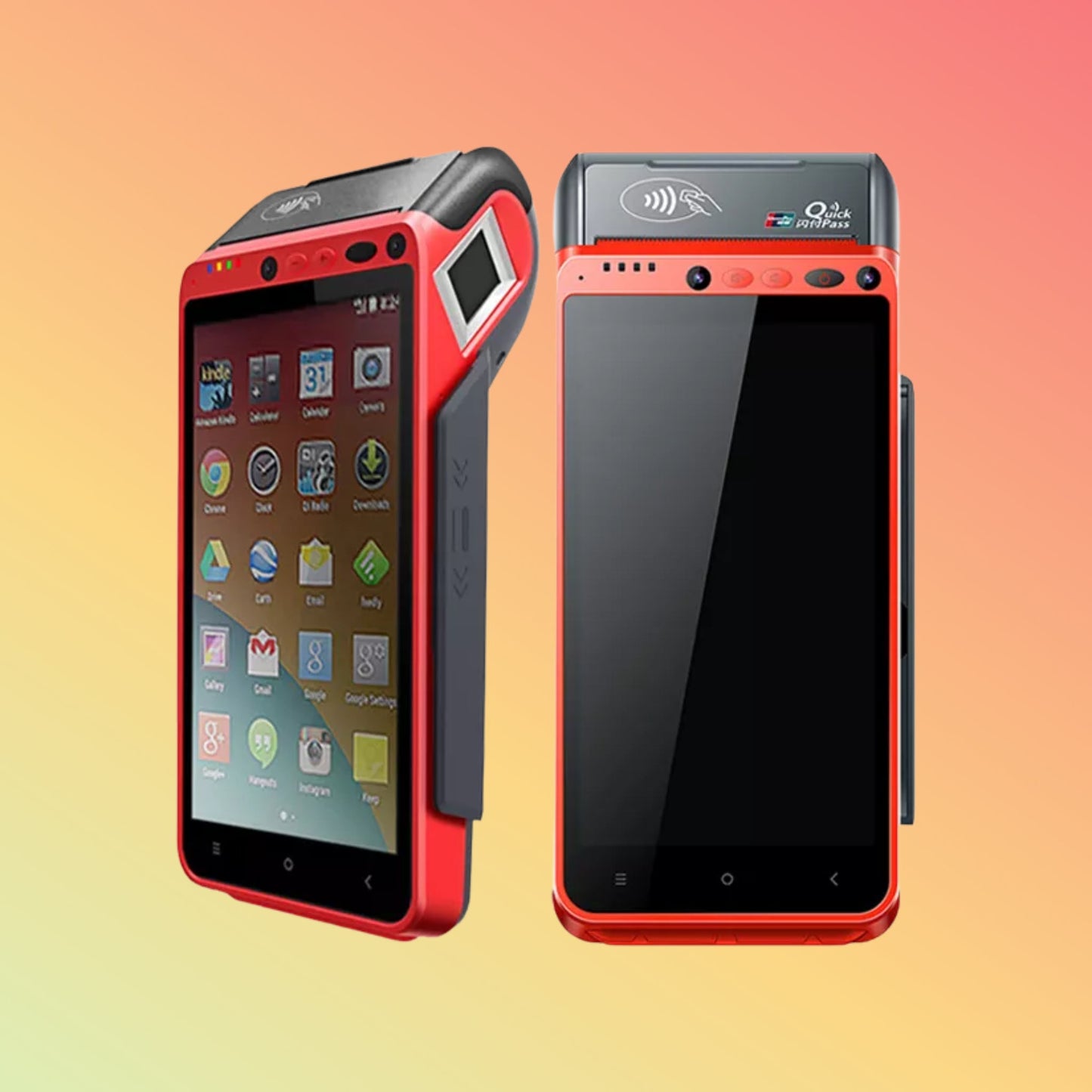 5 इंच एंड्रॉयड 7.0 मोबाइल भुगतान POS टर्मिनल बिल्ट-इन प्रिंटर Z100 के साथ