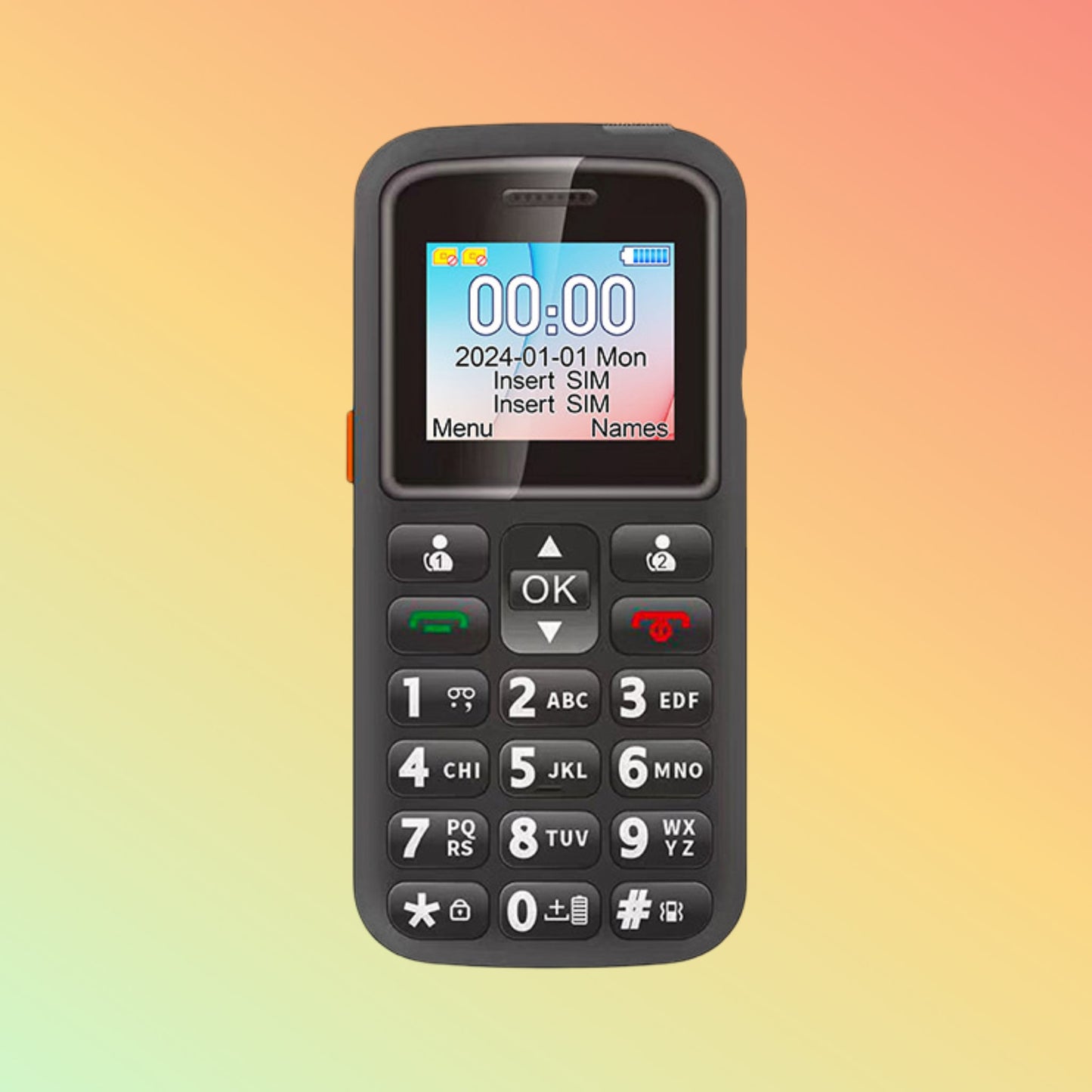 UNIWA M220 Dual SIM Simple Cheap Big Button Keypad SOS Senior Mobile Phone