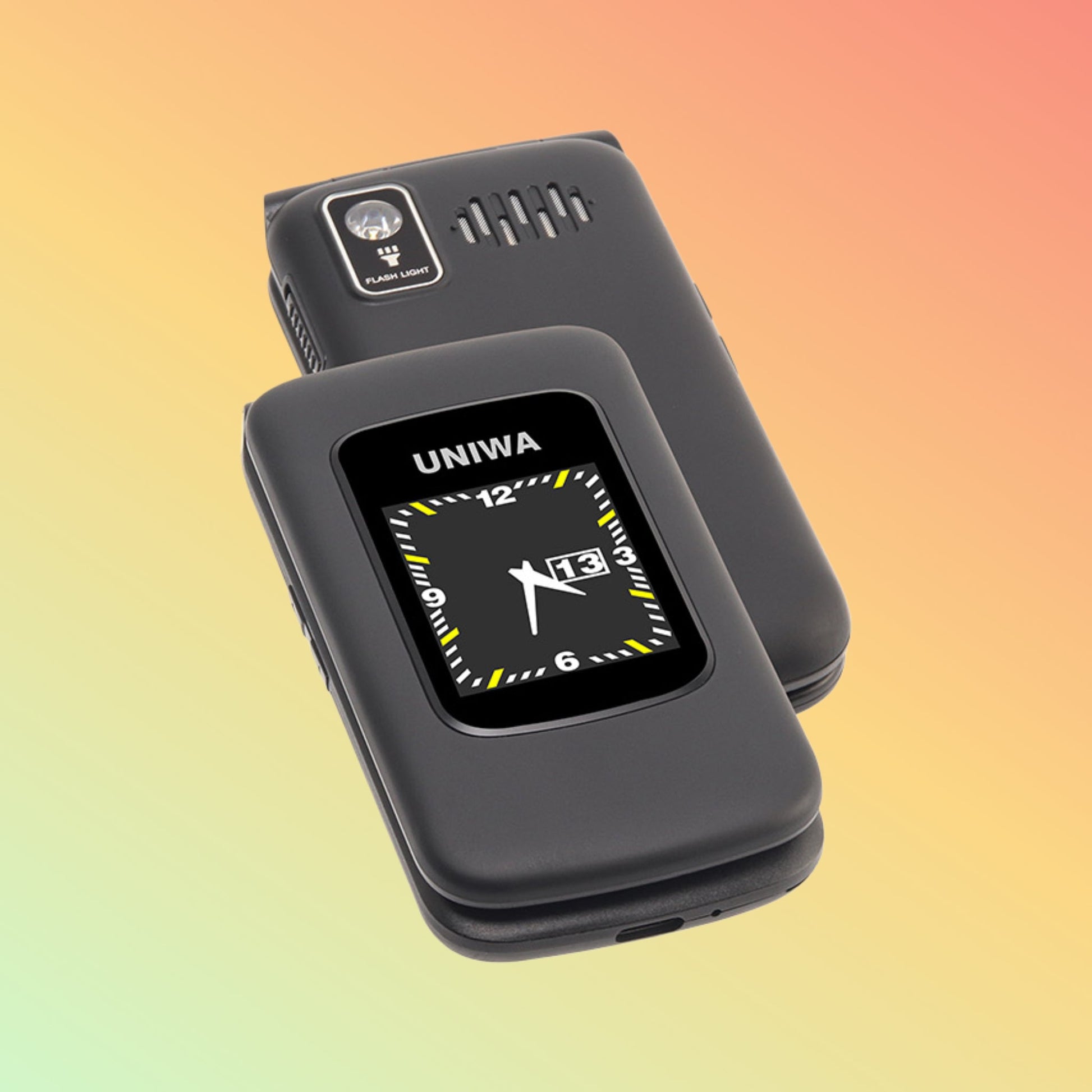 هاتف UNIWA F106 2024 الجديد بشاشة مزدوجة ولوحة مفاتيح صينية عتيقة قابلة للطي مقاس 2.4 بوصة