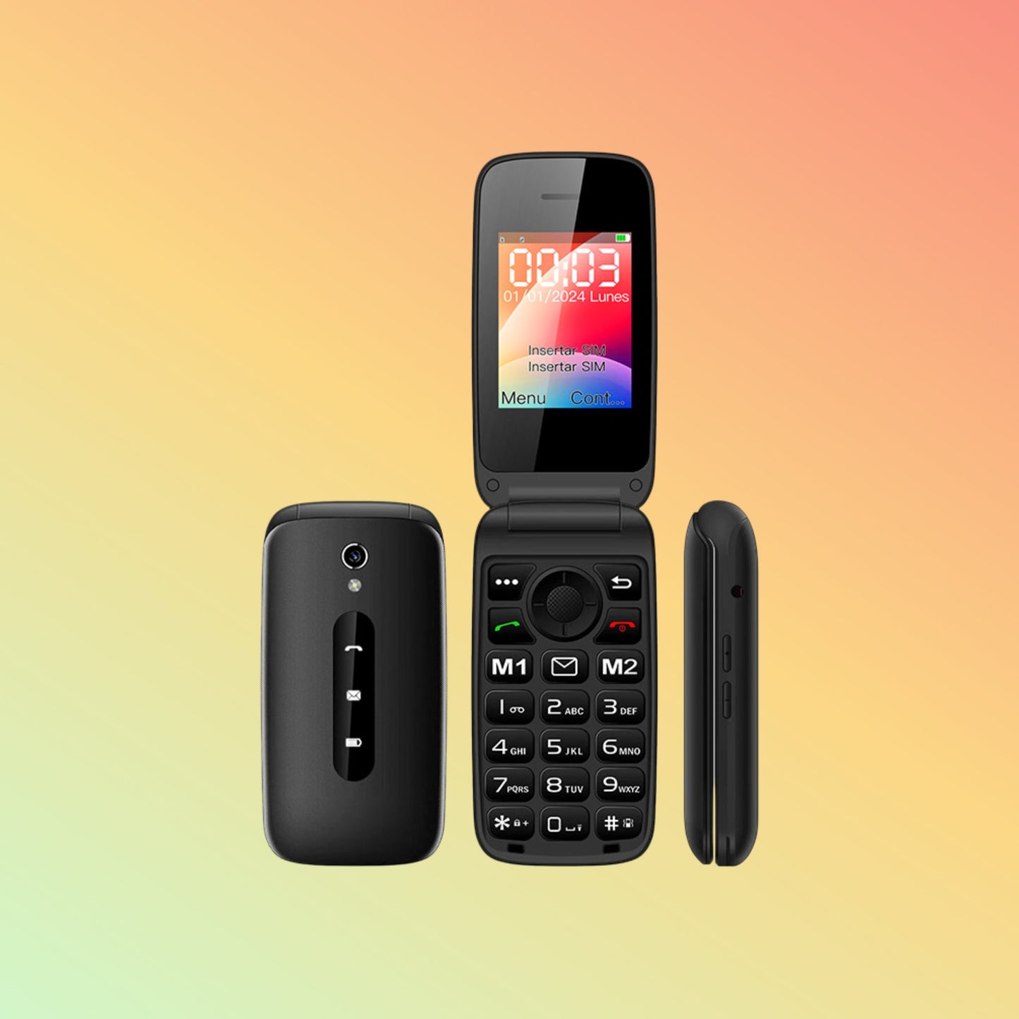 UNIWA F249L New Design Unlocked 2.4 Inch SOS Button 4G LTE Senior Keypad Flip Phone