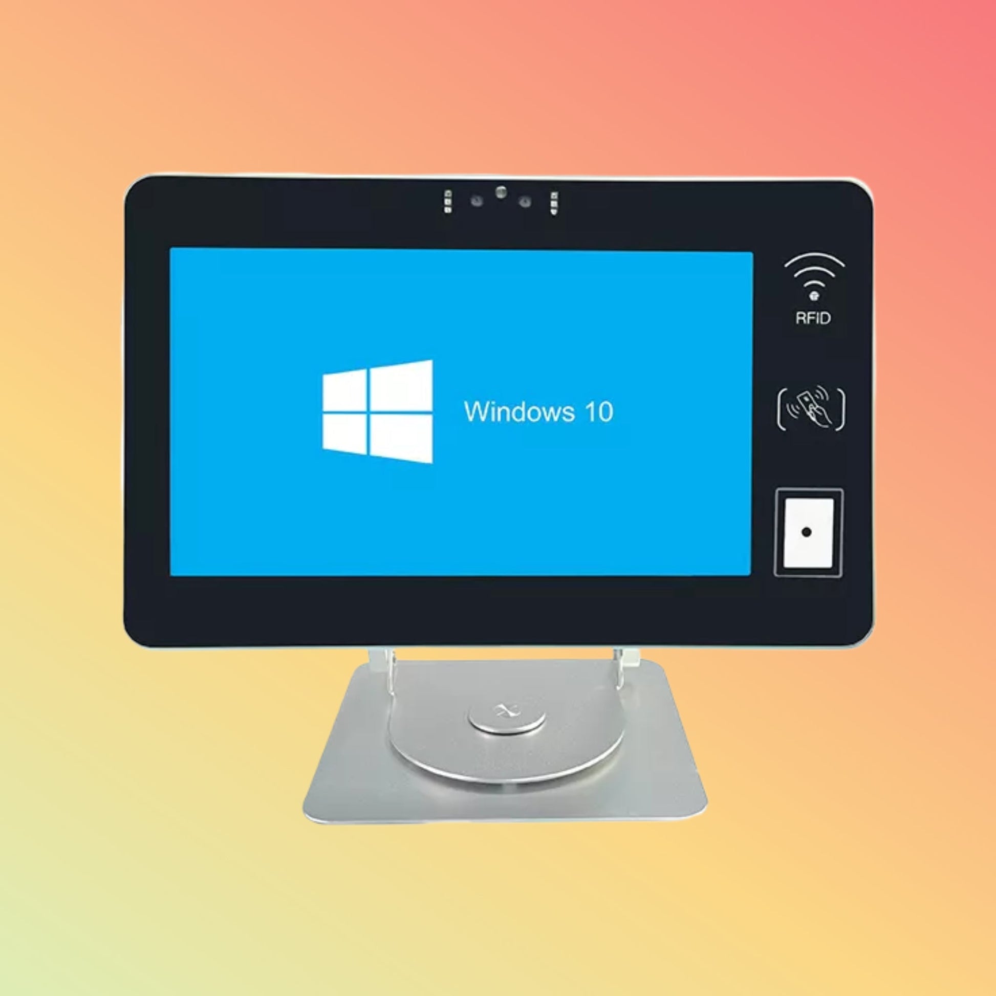 جهاز نقاط بيع ذكي متعدد الإمكانات HCCTG بشاشة 13.3 بوصة، يعمل بنظام Windows10، NFC، مزود ببصمة الإصبع، طراز ER800-W