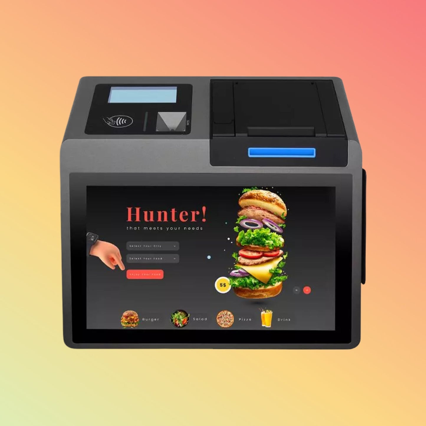 10.1 Inch Affordable Android 11 Desktop Wireless Touch Screen Smart POS Terminal With Multi Card Reader HCC-A1180A