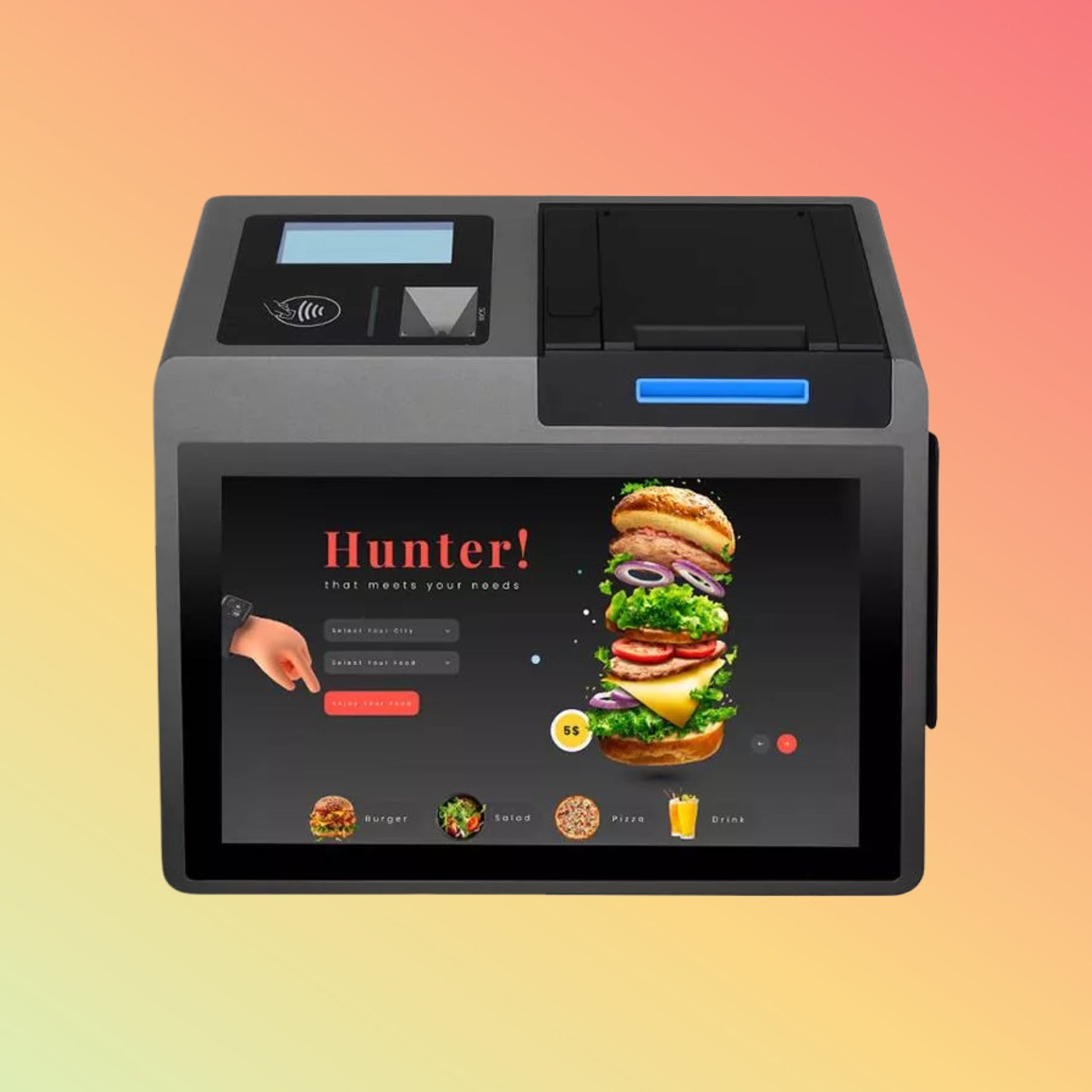 10.1 Inch Affordable Android 11 Desktop Wireless Touch Screen Smart POS Terminal With Multi Card Reader HCC-A1180A