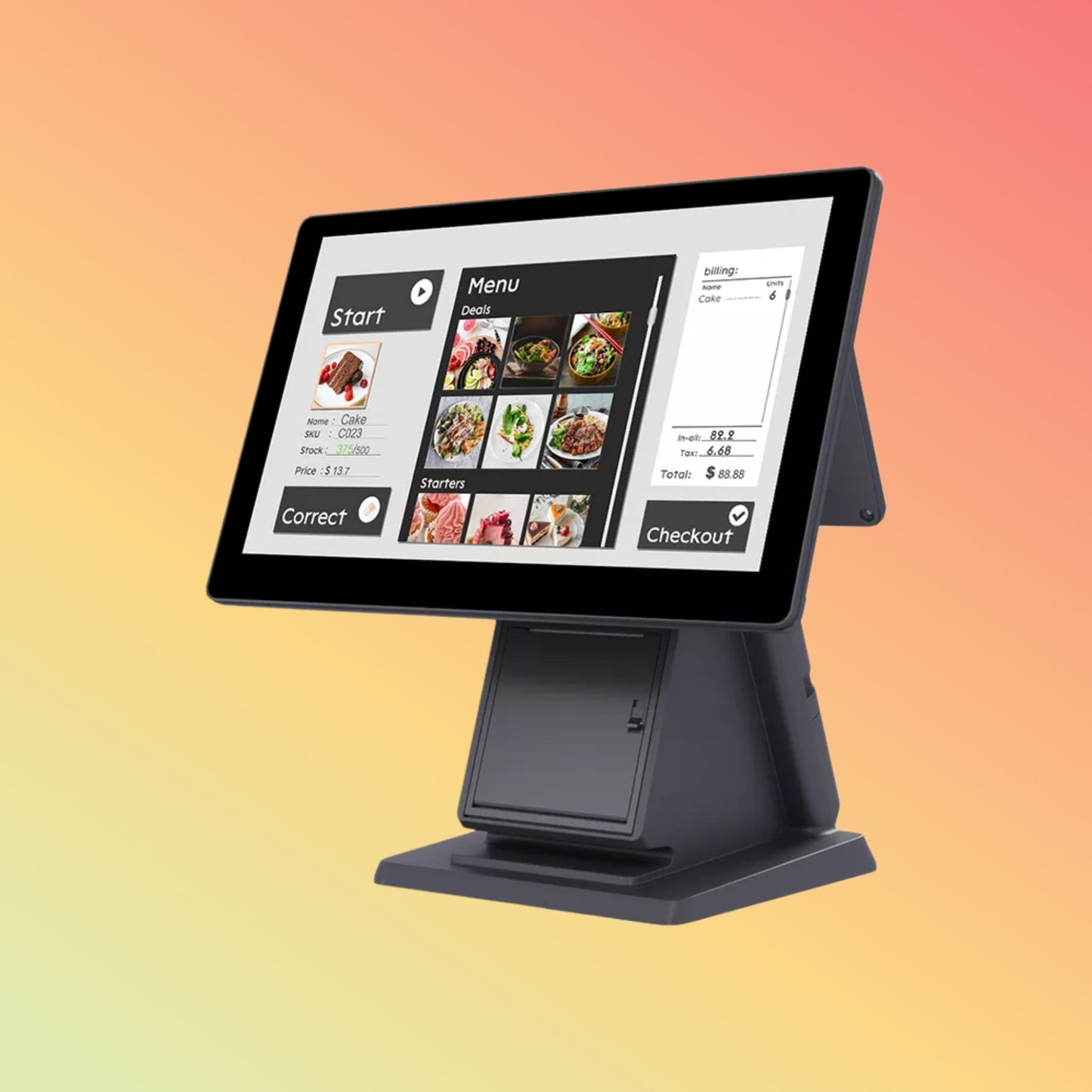 15.6 Inch WiFi LAN Android 11 POS Terminal Monitor A606