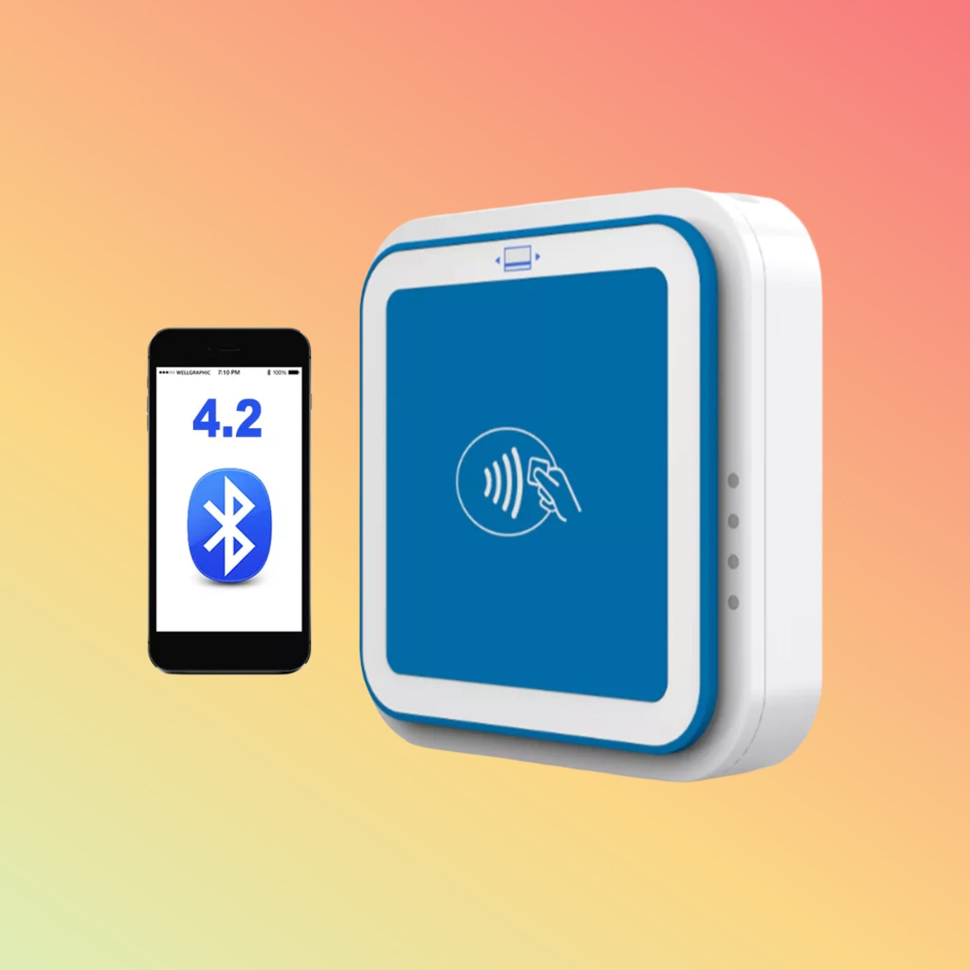 HCC PCI EMV Bluetooth Handheld 3 In 1 Smart Mobile NFC Credit Card Reader Mini Wireless Mpos I9