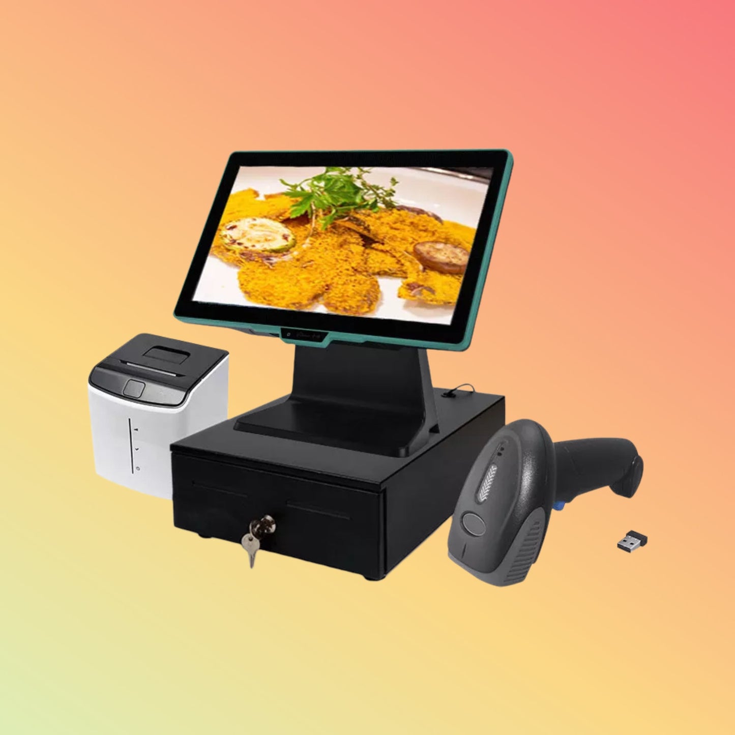 HCCTG 14 Inch Touch Screen Desktop Android 7.1 Retail POS Terminal HCC-A9650