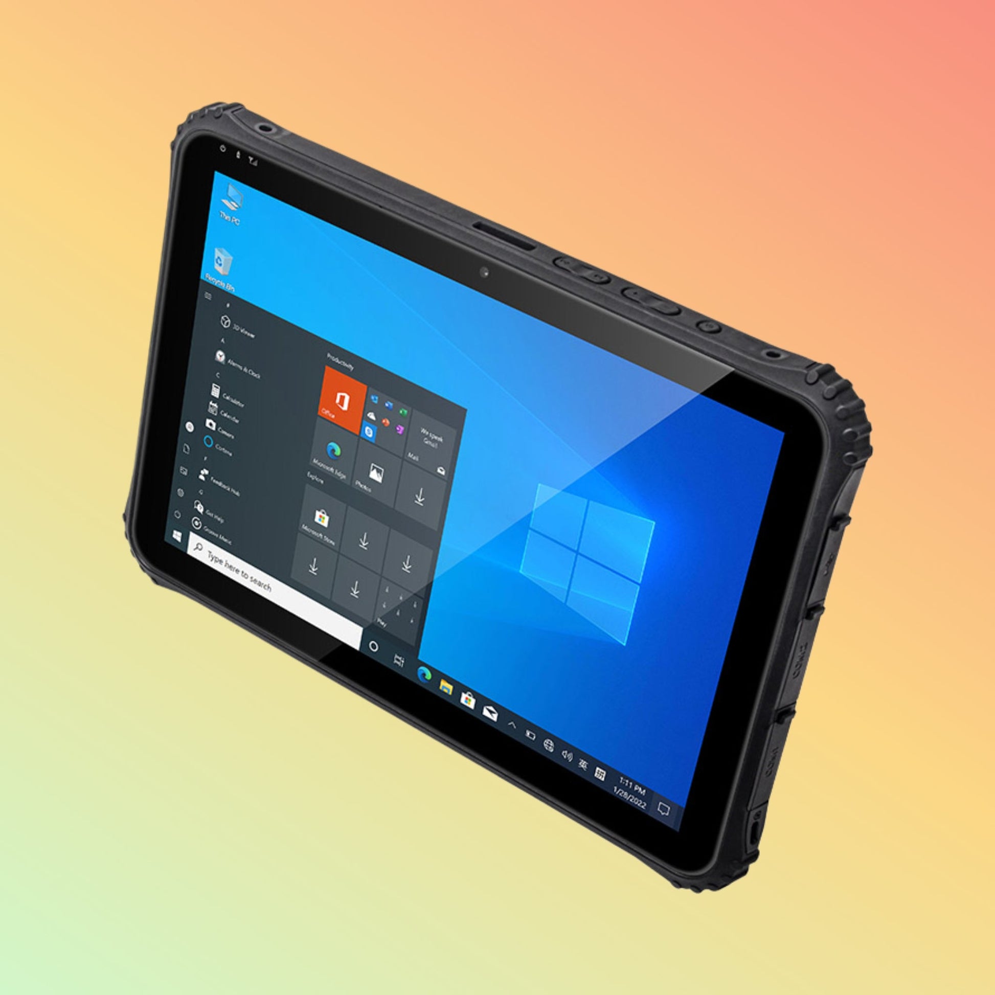 جهاز لوحي WinPad W122J المتين بشاشة 12 بوصة وذاكرة 128 جيجابايت ووحدة تخزين SSD ونظام تشغيل Windows 10/11