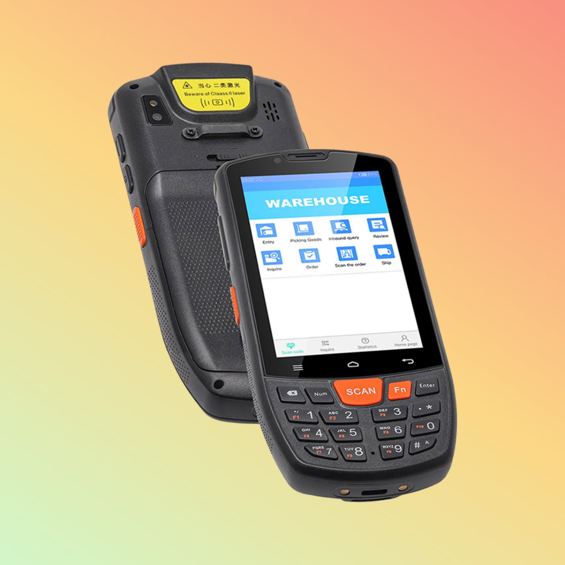 UNIWA HS006 جهاز ماسح ضوئي محمول يعمل بنظام أندرويد PDA الصناعي مقاس 4 بوصات مع RFID وNFC