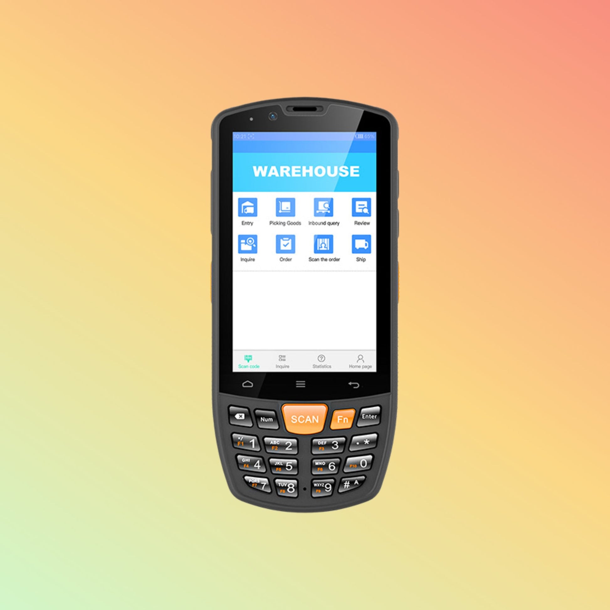 UNIWA HS006 جهاز ماسح ضوئي محمول يعمل بنظام أندرويد PDA الصناعي مقاس 4 بوصات مع RFID وNFC