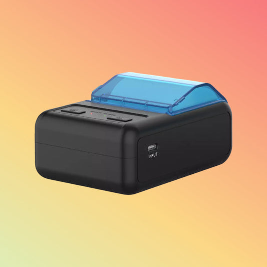 طابعة فواتير حرارية صغيرة محمولة 58 مم 5 فولت بدون حبر، مزودة بتقنية البلوتوث ومنفذ USB، طراز HCC-T12NB