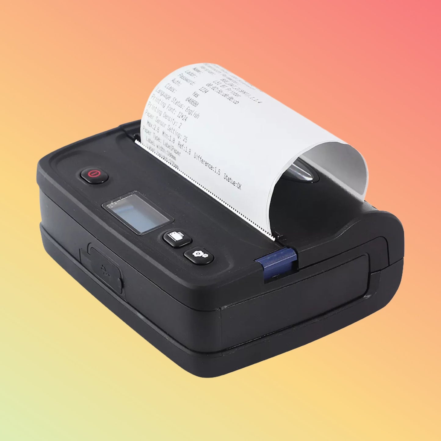 طابعة ملصقات حرارية متنقلة HCC-L51 بدقة 203 نقطة في البوصة ESC/POS مقاس 4 بوصات مزودة بتقنية البلوتوث
