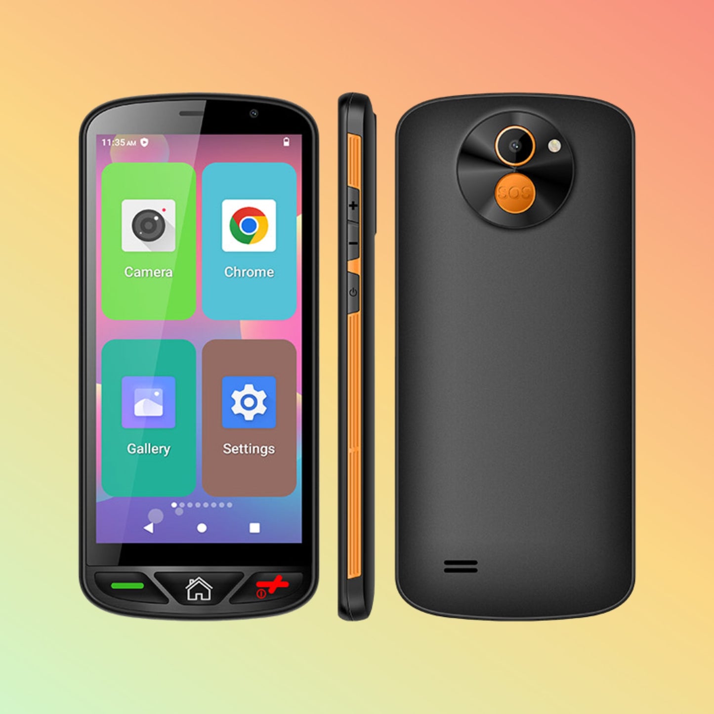 UNIWA K554 5.5 इंच 4G एंड्रॉयड एसओएस सीनियर मोबाइल फ़ोन