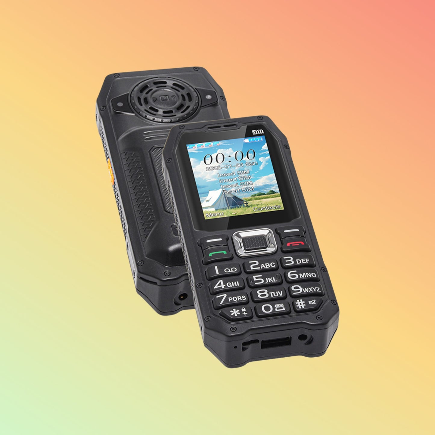 UNIWA M6000 2.4 इंच बड़ा स्पीकर कीपैड 4 सिम मोबाइल फ़ोन