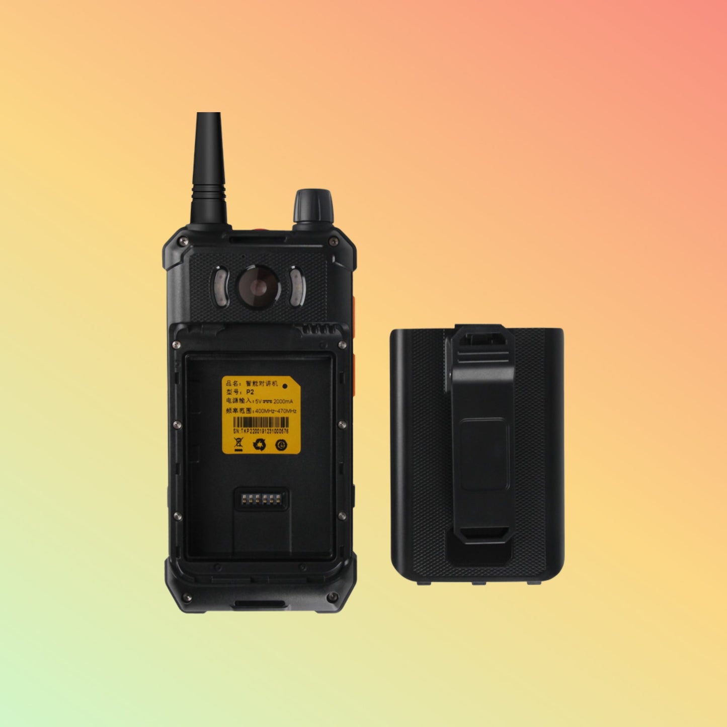 هاتف UNIWA P2 Plus IP67 المحمول المتين Zello 4W DMR UHF Repeater لاسلكي هاتف ذكي