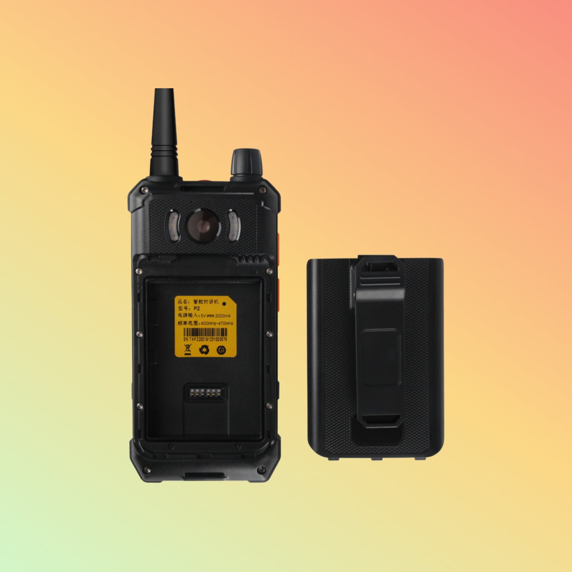 هاتف UNIWA P2 Plus IP67 المحمول المتين Zello 4W DMR UHF Repeater لاسلكي هاتف ذكي